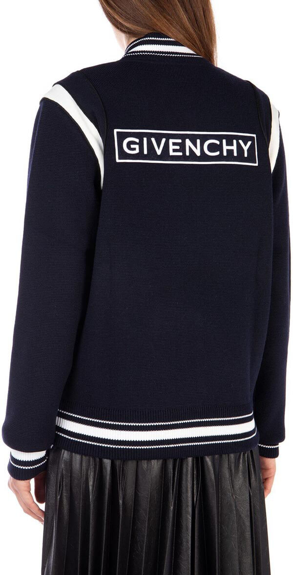 2025新作大人気★ジバンシィコピー パーカー GIVENCHYのレディース 名品 NAVY BLUE ウール ボンバー ジャケット