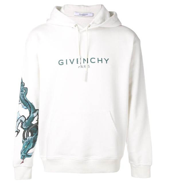 2025新作限定人気 ジバンシィ偽物 GIVENCHY 20AW Logo&Dragon パーカー_WHITE