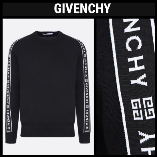 2025新作限定人気 ジバンシィ偽物 GIVENCHY ロゴテープウールプルオーバーニットトップスセーター
