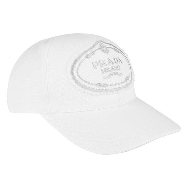 プラダ キャップ コピー PRADA Embroidered cotton-canvas baseball cap