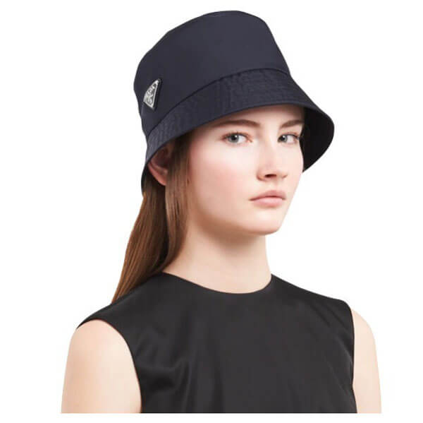 ◆PRADA プラダ キャップ コピー◆ロゴ ナイロンバケットハット◆1HC1372B15