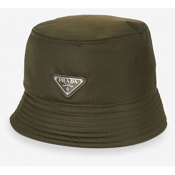 ◆PRADA プラダ キャップ コピー◆ロゴ ナイロンバケットハット◆1HC1372B15