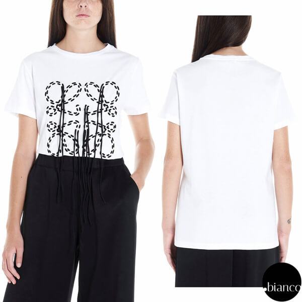 春夏オススメ♪【ロエベ】ロエベ Tシャツ コピー アナグラム スティッチ ロゴTシャツ D2299960PCCO/F