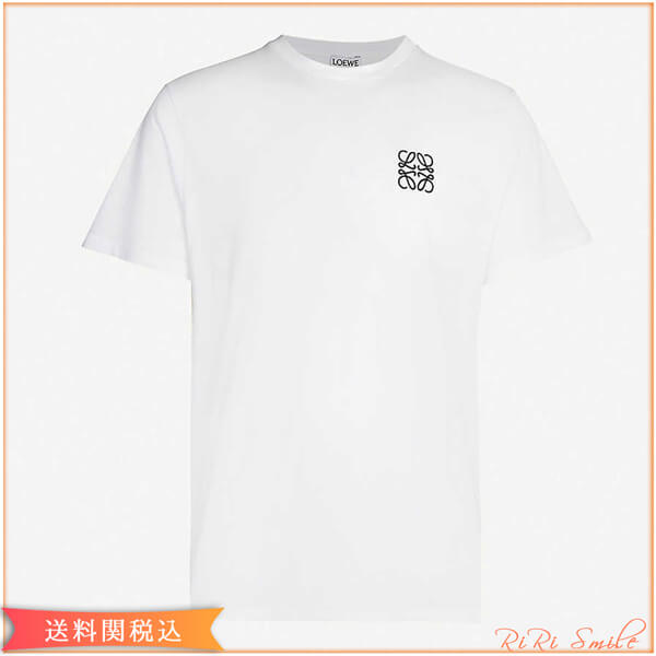ロエベ Tシャツ コピー アナグラム ロゴ 刺繍 コットン 半袖 Tシャツ H6109230CR