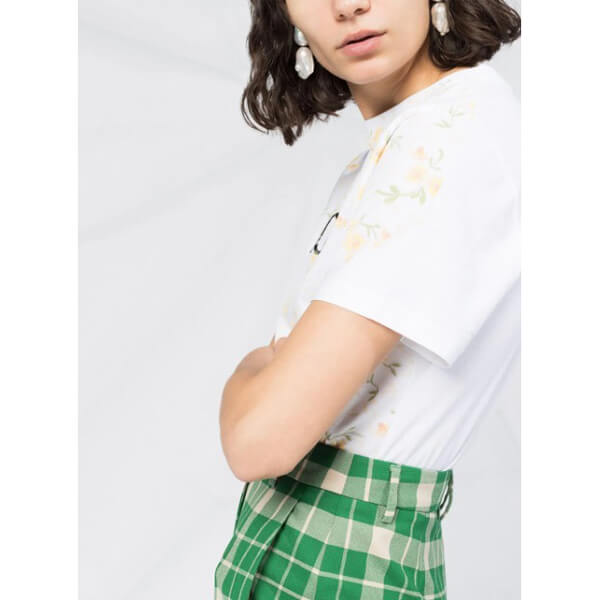 「25ans7月掲載」★ロエベ★ロエベ Tシャツ 偽物 フローラル ロゴ Tシャツ