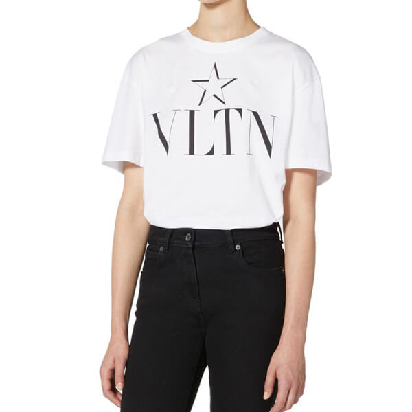 ヴァレンティノ Tシャツ コピー★VLTN LOGO TE STAR Tシャツ★