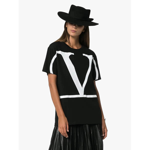 ヴァレンティノ Tシャツ コピー☆Vロゴ コットン Tシャツ