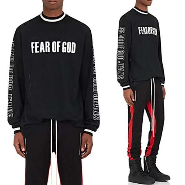 フィアオブゴッド シャツ コピー Fear of God クラシックロゴ ロングスリーブ Tシャツ MESH MOTOCROSS JERSEY