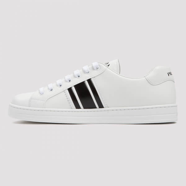 プラダ スニーカー コピー PRADA☆ カーフ New Avenue Leather Sneakers メンズ White