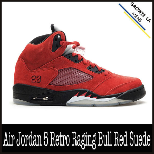 ナイキ エアジョーダン コピー 5 レトロ レイジング ブル レッド スエード【ナイキ Air Jordan】入手困難!! Air Jordan 5 Raging Bull Red