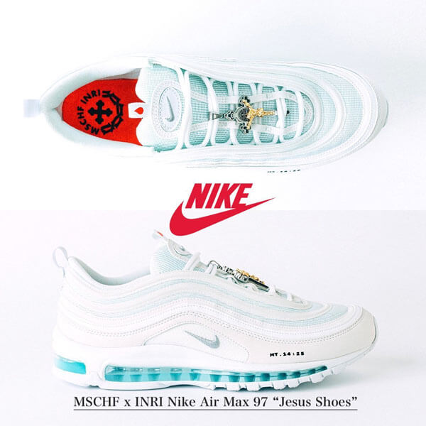 ナイキ エアマックス コピー ナイキ AIR MAX 97 MSCHF INRI JESUS SHOES エア マックス 97 ジーザス 921826-101JSUS