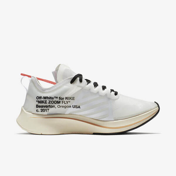 ナイキ ズーム 偽物 Off-White ナイキ Zoom Fly オフホワイト ナイキ ズームフライ AJ4588 100