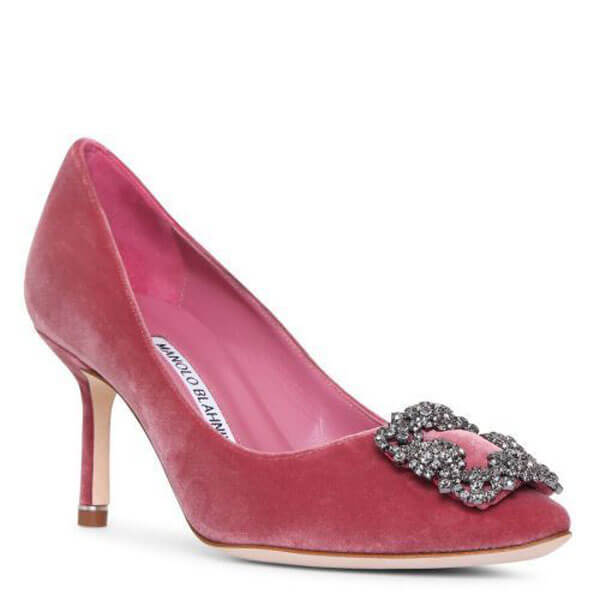 ☆マノロブラニク パンプス 偽物☆SALE★Manolo Blahnik Hangisi ベルベットパンプス 7cm