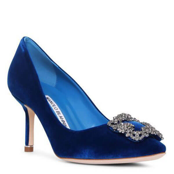 ☆マノロブラニク パンプス 偽物☆SALE★Manolo Blahnik Hangisi ベルベットパンプス 7cm