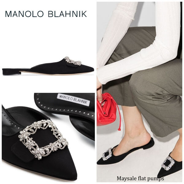 マノロブラニク フラットシューズ 偽物 Manolo Blahnik メイセール フラット ミュール クリスタル 2200545 マノロブラニク フラットシューズ 偽物 Manolo Blahnik メイセール フラット ミュール クリスタル 2200545