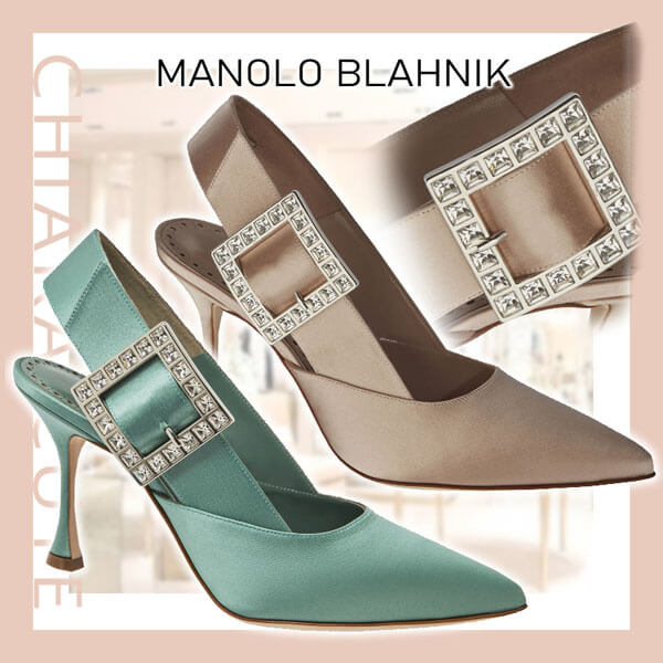 マノロブラニク パンプス コピー【20AW NEW】Manolo Blahnik_women/ NINUTRA サテンパンプス/2色
