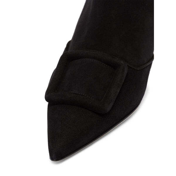 マノロブラニク ブーツ コピー Manolo Blahnik マノロBaylow バックルスエードアンクルブーツ2025新作