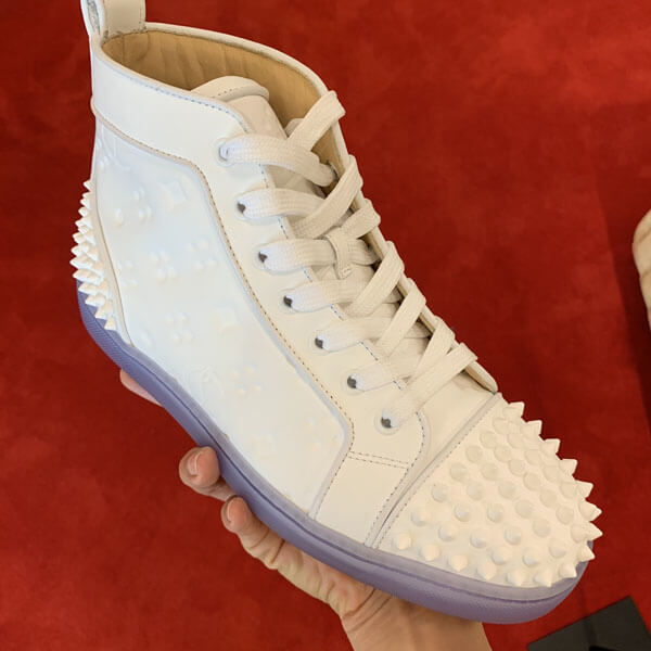 20SS新作 ★ルブタン スニーカー 偽物 Christian Louboutin Lou Spikes 2 レザー★ 爽やか スニーカー 1201248W280