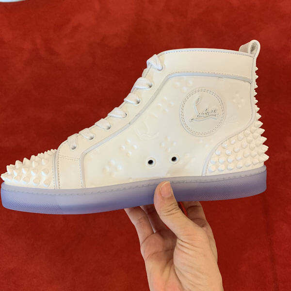 20SS新作 ★ルブタン スニーカー 偽物 Christian Louboutin Lou Spikes 2 レザー★ 爽やか スニーカー 1201248W280