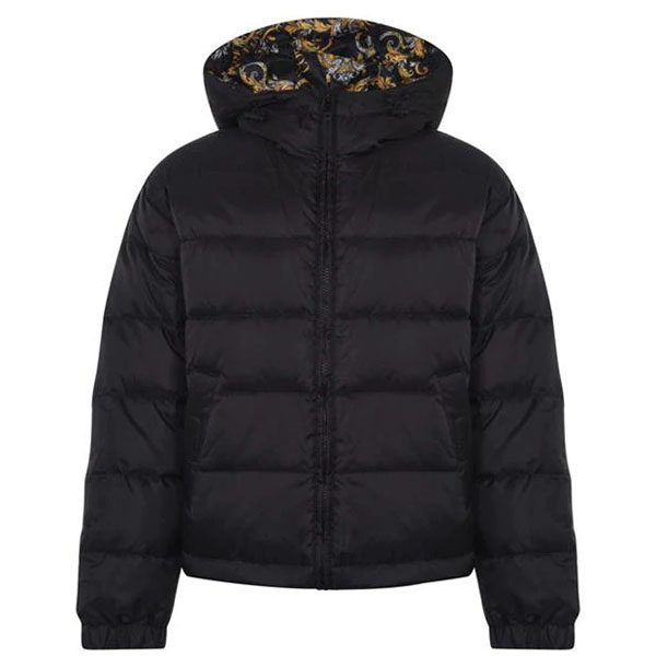 ヴェルサーチェ 偽物 ダウンジャケット【VERSACE JEANS】リバーシブル*バロック*ロゴ* FSZ5187001 ヴェルサーチェ 偽物 ダウンジャケット【VERSACE JEANS】リバーシブル*バロック*ロゴ* FSZ5187001