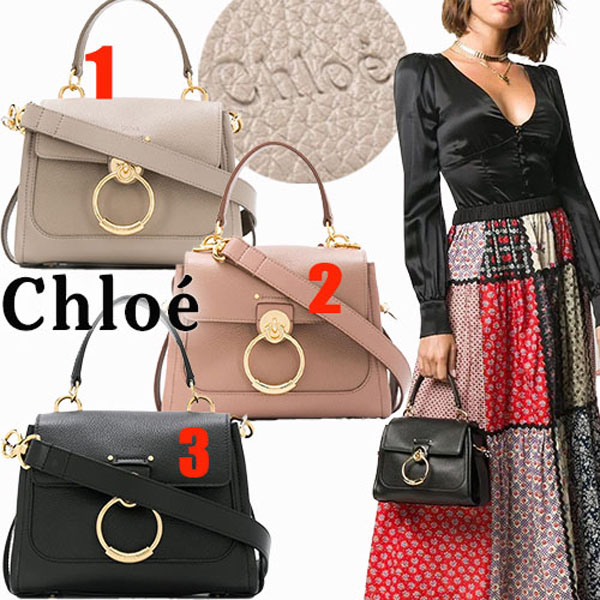 クロエ バッグ コピー CHLOE TESS ミニ グレイン&シャイニー カーフスキン 2WAY デイ バッグ