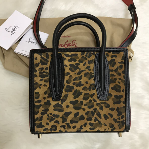 ルブタン バッグ コピー☆Christian Louboutin Paloma クリスチャン ルブタン レオパード スエードバッグ2WAY 3195008 Q066