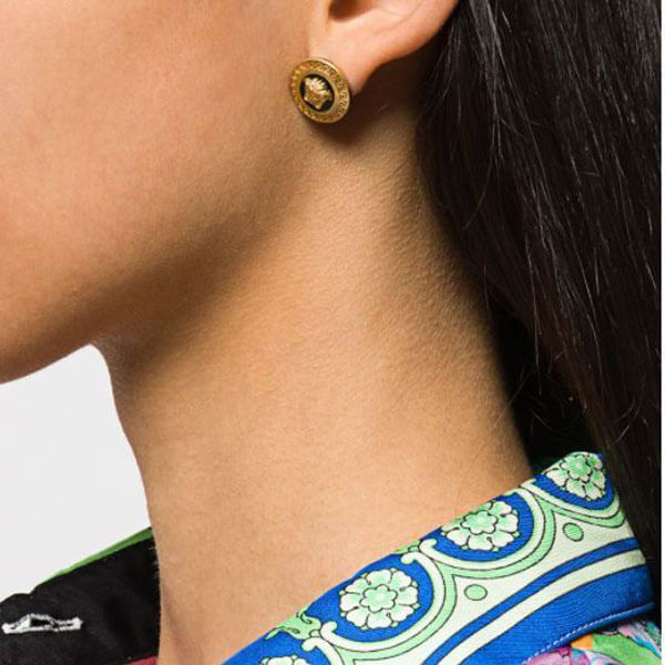 ヴェルサーチ ピアス 偽物☆VERSACE☆メデューサ エナメル スタッズピアス ヴェルサーチ ピアス 偽物☆VERSACE☆メデューサ エナメル スタッズピアス