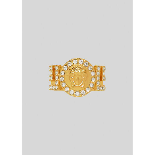 ヴェルサーチェ リング スーパーコピー《VERSACE》アイコン メドゥーサ クリスタル リング