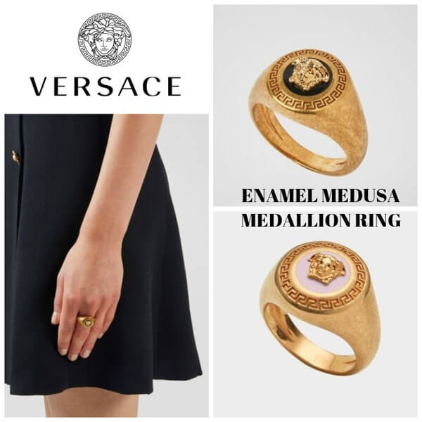 ヴェルサーチ リング コピー VERSACE ENAMEL MEDUSA MEDALLION リング