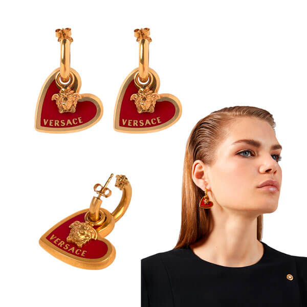 ★ヴェルサーチェ ピアス コピー LOVE VERSACE ハート MEDUSA