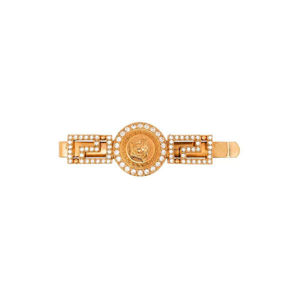 ヴェルサーチ 偽物☆Versace☆ メドゥーサ グレカ クリスタル バレッタ ヴェルサーチ 偽物☆Versace☆ メドゥーサ グレカ クリスタル バレッタ