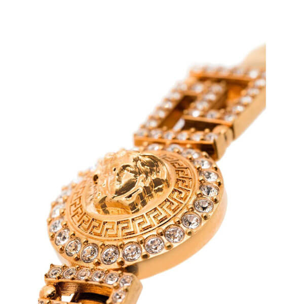 ヴェルサーチ 偽物☆Versace☆ メドゥーサ グレカ クリスタル バレッタ ヴェルサーチ 偽物☆Versace☆ メドゥーサ グレカ クリスタル バレッタ