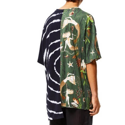 ロエベ コピー Tシャツ ロエベ★パウラズ イビサ アシンメトリーTシャツ マーメイド柄