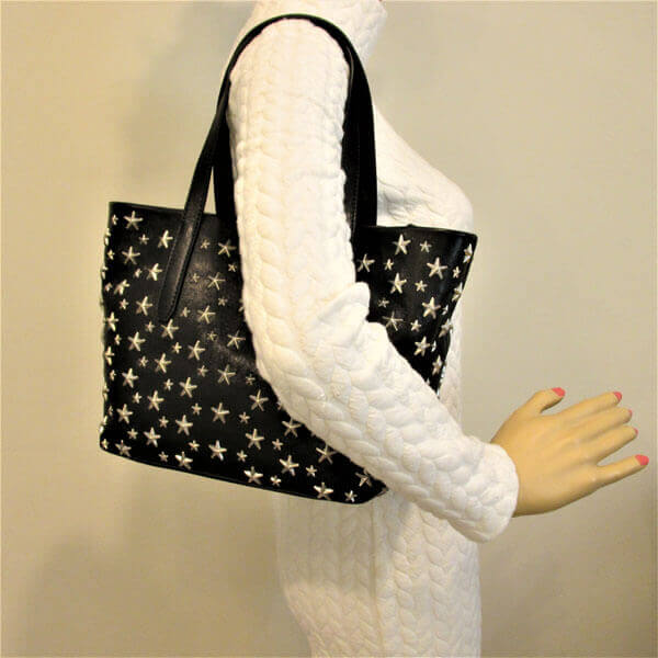 ジミーチュウ バッグ 偽物 JIMMY CHOO★VIPセール★SOFIA BLACK/SILVER STUDS★即発送可♪