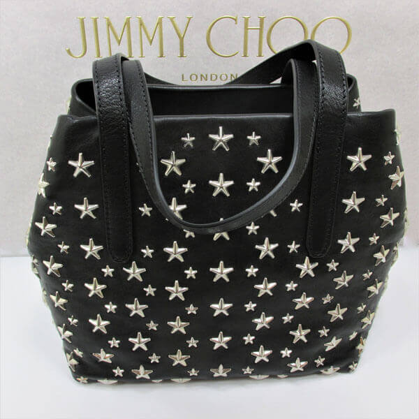 ジミーチュウ バッグ 偽物 JIMMY CHOO★VIPセール★SOFIA BLACK/SILVER STUDS★即発送可♪