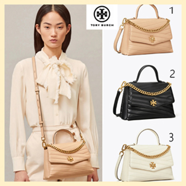 [TORY BURCH]トリーバーチ バッグ 偽物 キラ♪Kira Chevron Top-Handle Satchel