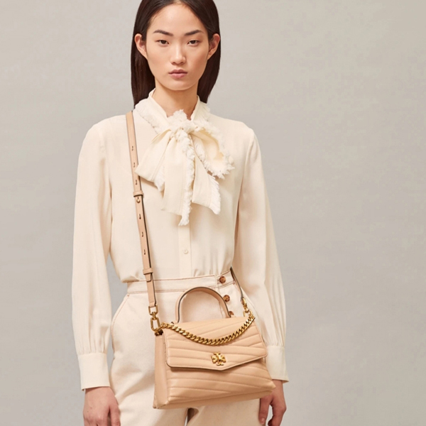 [TORY BURCH]トリーバーチ バッグ 偽物 キラ♪Kira Chevron Top-Handle Satchel