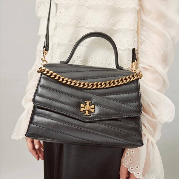 [TORY BURCH]トリーバーチ バッグ 偽物 キラ♪Kira Chevron Top-Handle Satchel