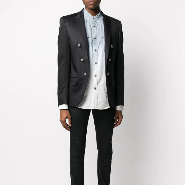 バルマン シャツ コピー Balmain ストライプ デニムシャツ