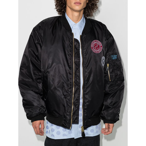 Raf Simonsラフシモンズ ジャケット 偽物 パッチディテール ボンバージャケット