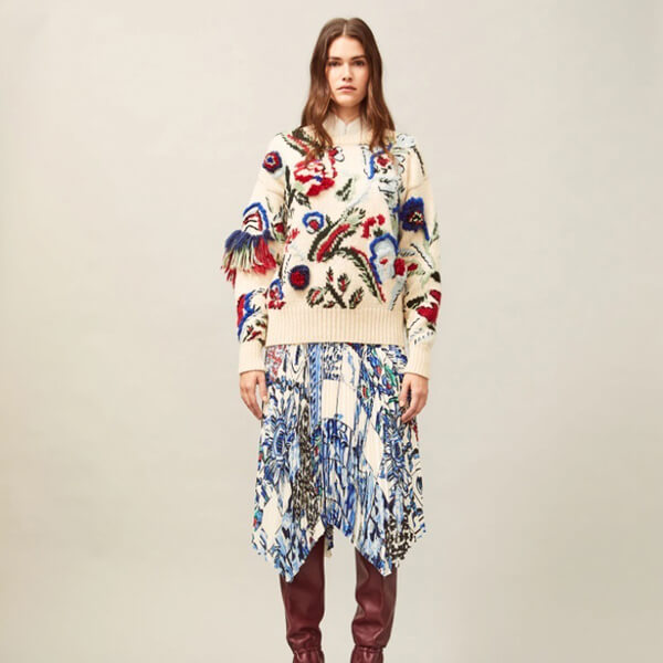 トリーバーチ 偽物 セーター Tory Burch ハンドニット インターシャ セーター
