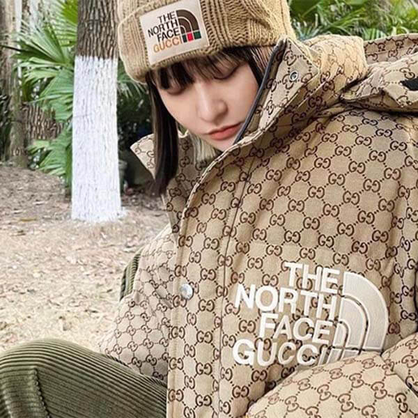 グッチとノースフェイス ニット帽 偽物 キャップ グッチ NORTHFACE コラボ 2025新作