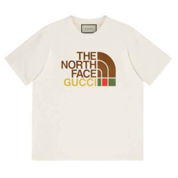 グッチとノースフェイス 偽物 Tシャツ グッチ NORTHFACE コラボ 2025新作