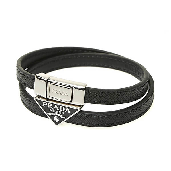 プラダ ブレスレット 偽物★送料・関税込★PRADA★ロゴ ブレスレット★人気