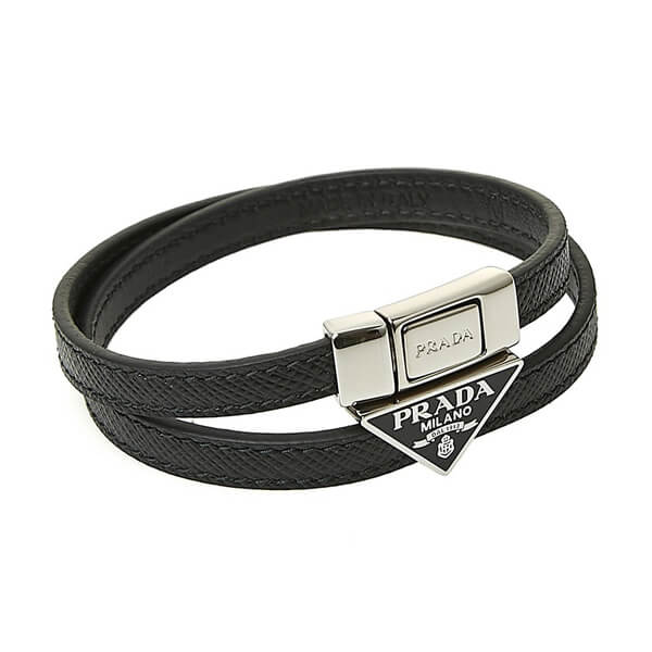プラダ ブレスレット 偽物★送料・関税込★PRADA★ロゴ ブレスレット★人気