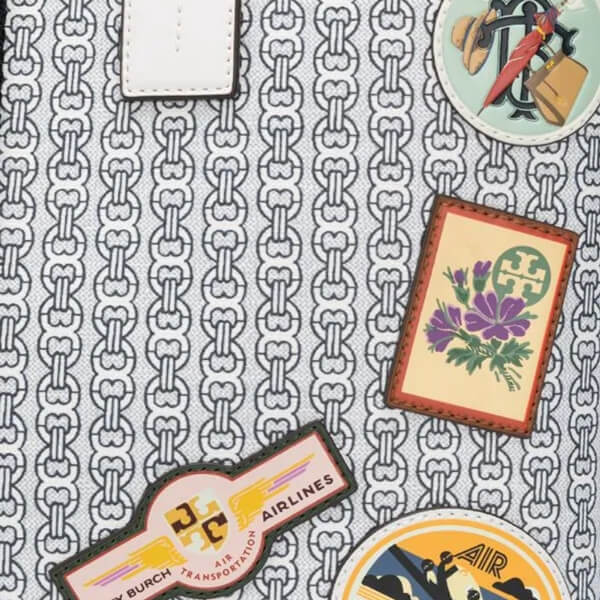 トリーバーチ バッグ コピー【Tory Burch】ジェミニリンク ワッペントートバッグ A4