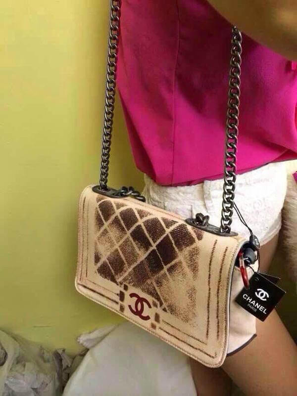 2014新作シャネルスーパーコピーバッグレア限定入荷【プリントキャンバスBAG】boy シャネル