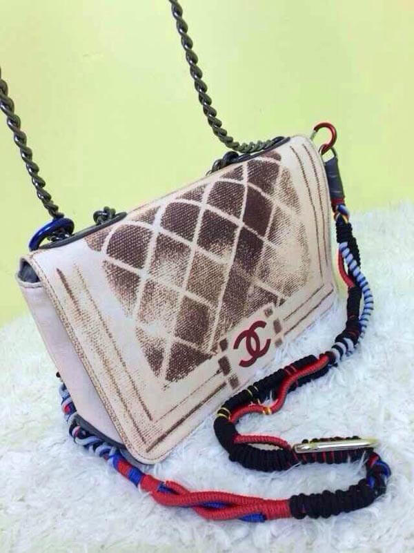 2014新作シャネルスーパーコピーバッグレア限定入荷【プリントキャンバスBAG】boy シャネル